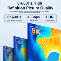 A144 Câble HDMI 2.1 mâle à mâle en zinc AOC Câble à fibre optique HDMI 8K HD 2.1 Conduit de verrouillage D-D PVC Câble HDMI pour moniteur HDTV Ordinateur