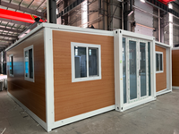 Maison préfabriquée modulaire extensible en conteneur, maison en conteneur extensible en acier haute résistance