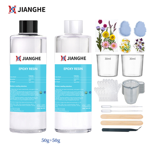 Surface Drip Glue Two Component Epoxy Resin Adhesive for Woodworking Construction Packing High Clear Hardening DIY Kit