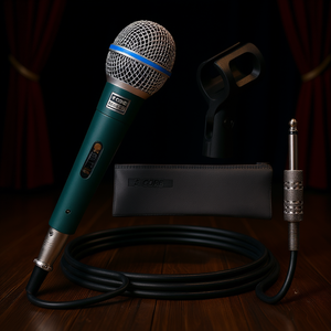 ไมโครโฟนแบบมือถือไดนามิกคาร์ดิออยด์ 5 คอร์ ระดับมืออาชีพ พร้อมหัวต่อ XLR สำหรับร้องเพลงคาราโอเกะ - Product Image 2