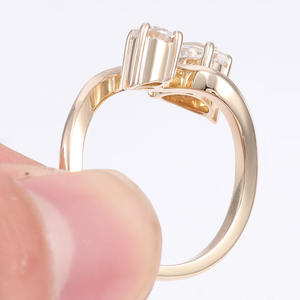 Fine Jewelry Engagement Wedding <strong>Rings</strong> 18k 14k 10k Solid Gold Round Brilliant/Pear Cut <strong>Moissanite</strong> Diamond <strong>Rings</strong> for Women <strong>Men</strong> - Product Image 2