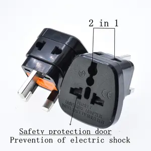 Universal World Socket Travel Adapter With Fuse To Uk Malaysia Singapore Plug Travel Adaptor 2 In 1