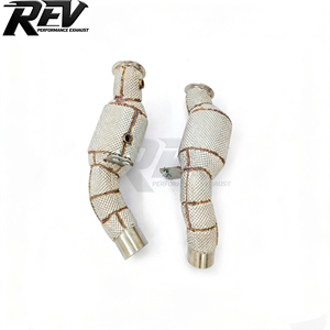 Collecteur d'échappement catalytique haute performance en acier inoxydable REV S304 pour Alfa <span class=keywords><strong>Romeo</strong></span> Giulia <span class=keywords><strong>Stelvio</strong></span> <span class=keywords><strong>Quadrifoglio</strong></span> 2.9T - Product Image 3