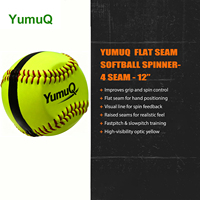 YumuQ Spinner Pitching Trainer Softball avec coutures surélevées, balle d'entraînement pour les joueurs de softball rapide et lent