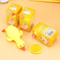 Canard moelleux jaune, grande oie mignonne, jouet anti-stress en TPR souple pour enfants, dessin animé