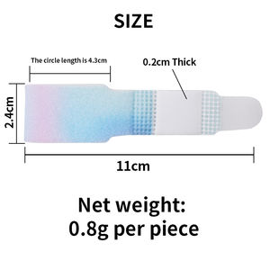 Élastique coloré pour Bandage de pied à la main Velcro chevauchant de petites bandes de tissu avec séparateur d'<span class=keywords><strong>orteil</strong></span> en marteau réglable pour Hallux Val - Product Image 2