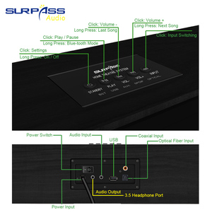 SP-AH90 Miglior <span class=keywords><strong>Soundbar</strong></span> in Legno con Subwoofer 30W Wireless Bluetooth Attivo Sistema Home Theater da Scrivania <span class=keywords><strong>per</strong></span> <span class=keywords><strong>TV</strong></span> - Product Image 6
