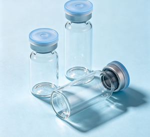 Flacons d'échantillons en verre transparent 3ml 5ml 10ml en gros, bouteilles de stockage vides en verre avec bouchons à sertir en aluminium bleu à capuchon rabattable - Product Image 3