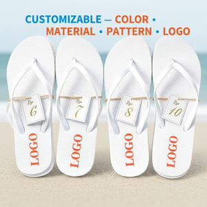 Sandales de plage OEM à logo personnalisé, prix abordable, couleur or blanc, style unisexe, tongs tendance - Product Image 1