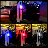 Lampe de lecture USB sans fil pour décoration intérieure de voiture Lampe stroboscopique d'ambiance LED rouge et bleue pour accessoires de voiture