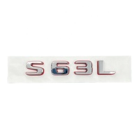 Autocollant logo 3D ABS - Convient pour les badges numériques arrière de voitures modifiées W223, S400, S450, S500, S63, S63L, autocollants bicolores pour carrosserie