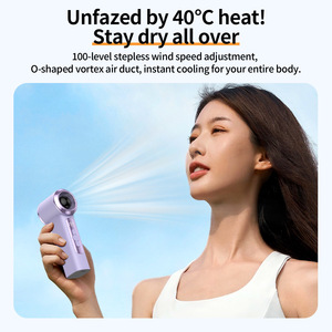 Ventilador de Mano Recargable de Alta Velocidad, Turbo Jet, Sin Aspas, Mini Enfriador de Aire Portátil, Ventilador USB - Product Image 4
