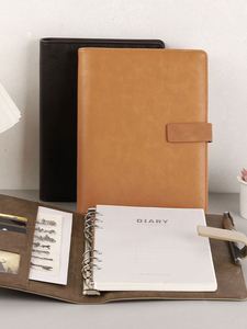 A5 Multifunctional Creative Business Binder Erasable Notebook Leather Cover Waterproof Durable Loose Leaf School Supplies - Product Image 2