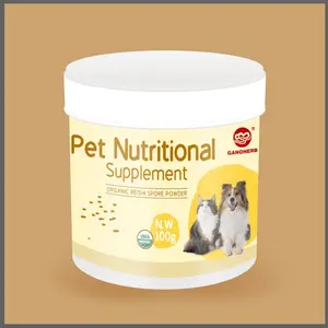 Dog Healthcare Pure Ganoderma Lucidum Organic Broken Spore Powder Pet supplemento nutrizionale