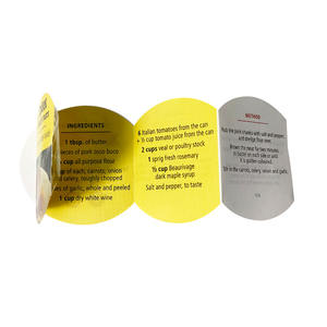 Étiquettes de livret de recettes Peel-Reveal Autocollants adhésifs double face pour emballages alimentaires gastronomiques <span class=keywords><strong>avec</strong></span> panneaux d'ingrédients - Product Image 2