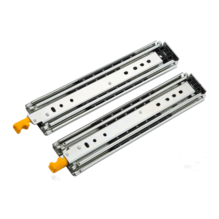 Heavy Duty Drawer Slides with Lock Full Extension Industrial Locking Drawer Rails Runners Side Mount 200 kg Load Capacity