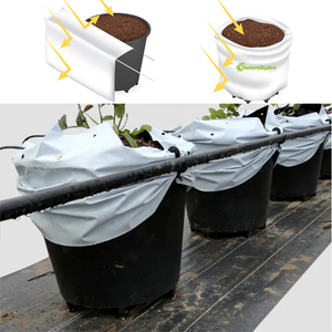Pots hydroponiques jupe de refroidissement couverture de <span class=keywords><strong>Pot</strong></span> de myrtille garder le substrat humide basses températures protéger la croissance des plantes - Product Image 4