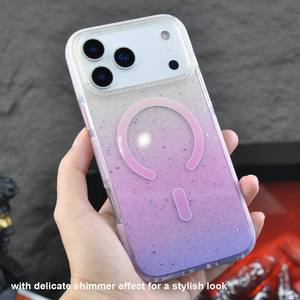 Étui de téléphone magnétique préféré des femmes avec un design scintillant en procédé IMD |   Matériaux écologiques PC+TPU+TPE |   Commande en gros personnalisable de petite taille - Product Image 3