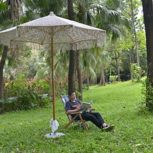 Nouvel Parasol de Plage en Macramé en Coton Terylene Style Bohème Européen pour Terrasse Extérieure - Product Image 6
