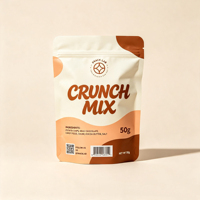 OEM op maat bedrukte snackzakjes, staande ziplock verpakkingen, food grade voor noten, koekjes, chocolade, bonen en snacks
