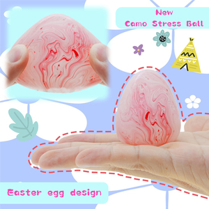 Easter Egg <b>Squishy</b> Fidget Toys TPR Stress Relief Sensory Toys for Kids and Adults Colorful Marbled <b>Squishy</b> Balls - Product Image 5