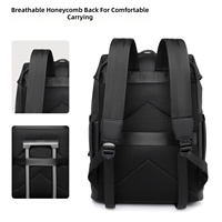 Nouveau sac à dos imperméable en TPU avec doublure en polyester, sacs pour ordinateur portable, bagages d'étudiant, Surface Pro 11, sac à dos scolaire unisexe, noir, voyage