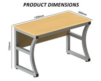 Meubles de classe pour écoles philippines, ensemble table et chaise en bois pour enseignants, bureaux de bureau avec structure métallique
