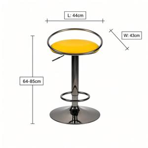 <span class=keywords><strong>Tabouret</strong></span> <span class=keywords><strong>de</strong></span> <span class=keywords><strong>bar</strong></span> moderne jaune en métal chromé, pivotant et réglable en hauteur, pour cuisine, café, pub, bistrot, mobilier <span class=keywords><strong>de</strong></span> <span class=keywords><strong>bar</strong></span> - Product Image 3