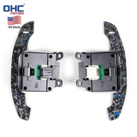 Paddle Shifter Magnetik Serat Karbon Forged Merah/Biru untuk Setir Chevy Corvette C8 Z06 Zr1 Z51 2020-2026 (Stok AS)