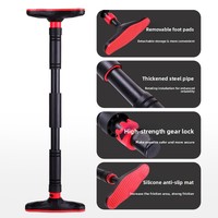 Barre de traction murale simple pour fitness à domicile, équipement robuste à charge super élevée, longueur réglable, sans perçage, utilisation intérieure