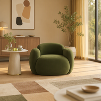 Canapé individuel décontracté de style nordique en tissu personnalisable pour bureaux de vente, clubs, halls d'hôtel, cafés - Canapé de négociation