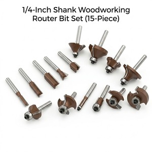 Juego de 15 brocas para router de madera con vástago de 1/4 para herramientas de carpintería - Product Image 4