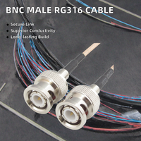 Pabrik grosir BNC laki-laki Plug RG316 RG-316 kabel koaksial perakitan RF 50ohm kabel komunikasi Pigtail