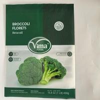 Sacs d'emballage en plastique thermoscellables de qualité alimentaire, sac à soudure arrière centrale pour produits de la mer, légumes surgelés, produits surgelés, florets