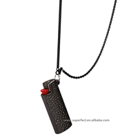 Accessoires pour fumeurs, étui à briquet miniature J5 avec motif de cratère de météorite, collier, porte-briquet en métal