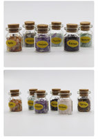 Matériel d'enseignement en pierres semi-précieuses, éléments de cristal minéral, spécimen de minerai, fabrication artisanale, boîte cadeau en cristal, vente en gros, 10 pièces
