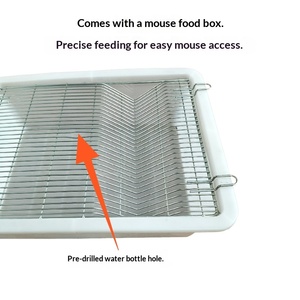 Fareler ve Sıçanlar için Paslanmaz Çelik Plastik Tel Örgü Asılı Üretim Kafesleri, Düz Desenli Lüks Konut - Product Image 3