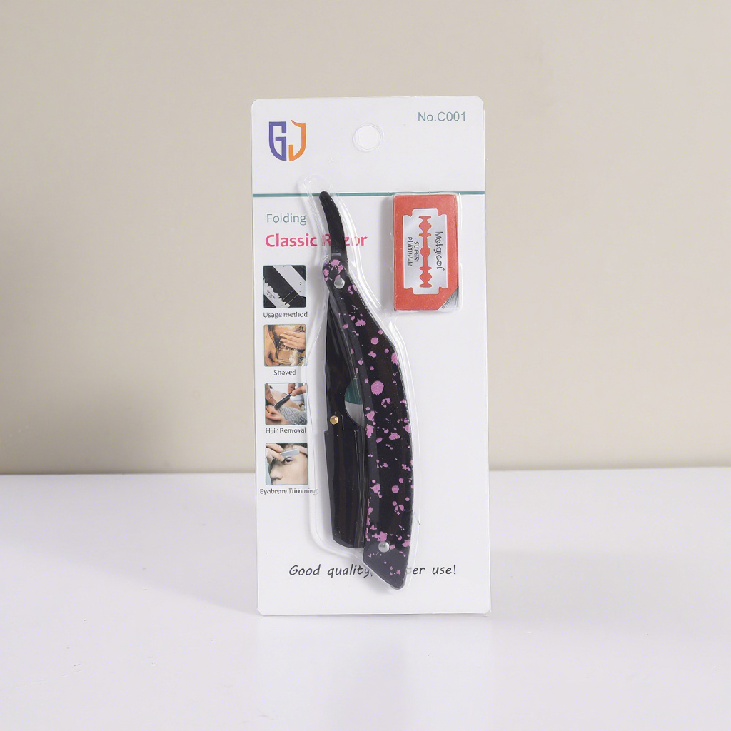 Deep magenta-purple pattern card-insert packaging