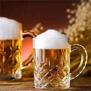 Tazza da Caffè in Vetro Trasparente con Texture Diamantata, Tazza da Tè con Manico per Casa, Bar e Caffetteria - Product Image 1