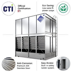 Fabricants de Tours de Refroidissement Industrielle à Eau de 350 Rt 500 kw, Échangeurs de Chaleur pour la Réfrigération Industrielle - Product Image 3
