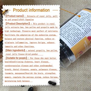 Capsules molles de propolis naturelle OEM en gros, capsules molles de propolis biologique personnalisées, <span class=keywords><strong>pollen</strong></span> <span class=keywords><strong>d</strong></span>'<span class=keywords><strong>abeille</strong></span>, propolis - Product Image 2