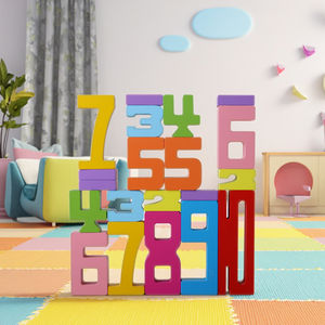 Blocs d'équilibre Montessori colorés jouet de Construction de bâtiment de numéro en bois éducatif précoce pour l'apprentissage des <span class=keywords><strong>math</strong></span>ématiques - Product Image 1