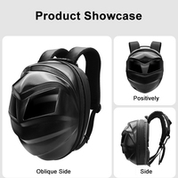 Productos promocionales App Programación Bluetooth Control Hardshell Motocicleta Mochila impermeable con ojos Pantalla LED para la venta