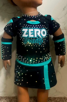 Ensemble de vêtements d'ours en peluche de pom-pom girl métallique imprimé de haute qualité Build-A-Bear personnalisé uniforme de poupée de 18 pouces personnalisé pour enfants