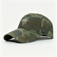 Gorra de béisbol personalizada de alto rendimiento para las cuatro estaciones, con estampado animal curvo y logotipo en relieve, de secado rápido, de lona, estilo urbano.