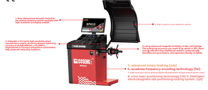 <span class=keywords><strong>Machine</strong></span> d'équilibrage automatique de pneus de haute qualité SP811PL, équipement professionnel de positionnement des moyeux de roues - Product Image 5