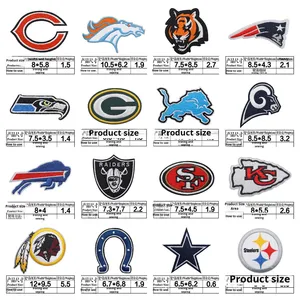NFL Mỹ giải đấu 32 ĐộI Logo biểu tượng phù hiệu dính sắt-on thêu vá PVC thêu vải các bản vá lỗi - Product Image 3