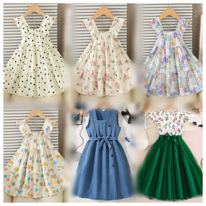 ชุดเดรสเด็กผู้หญิงขายส่งสไตล์แฟชั่น ชุดแต่งงานเด็ก เสื้อผ้าเด็กมือสอง ชุดฤดูร้อน Ropa De Bebe จัดส่งแบบสุ่ม ชุดเดรสลูกไม้เด็ก - Product Image 1