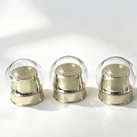 Vente en gros de pots en acrylique en forme d'ampoule dorée de 15 g, flacons vides de luxe pour crème hydratante
