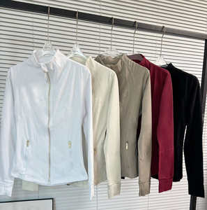 Trendy Athleisure Women's Sports Fitness Yoga Clothing <b>Stand</b>-up Collar Jacket Slim Fit Fitness Long Sleeved Running Yoga Sports - Product Image 1